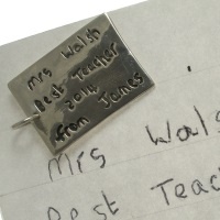 Large handwriting Message Charm